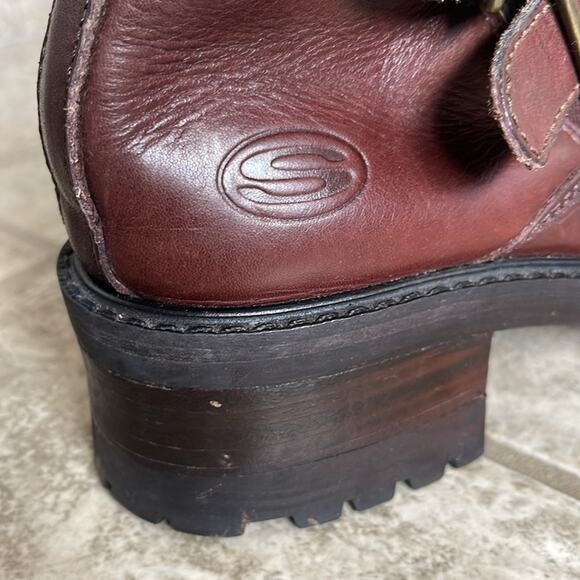 Vintage 90s Y2K Chunky Sole Leather Sketchers 7 - Picture 9 of 11